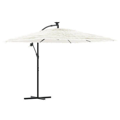 Garden Parasol with Steel Pole White 269x269x235 cm