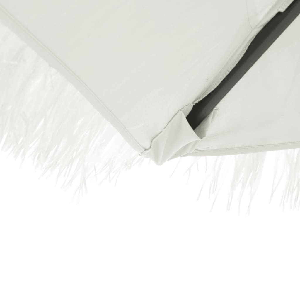 Garden Parasol with Steel Pole White 269x269x235 cm