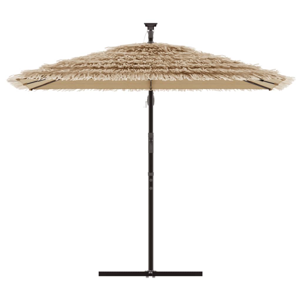 Garden Parasol with Steel Pole Brown 290x290x238 cm