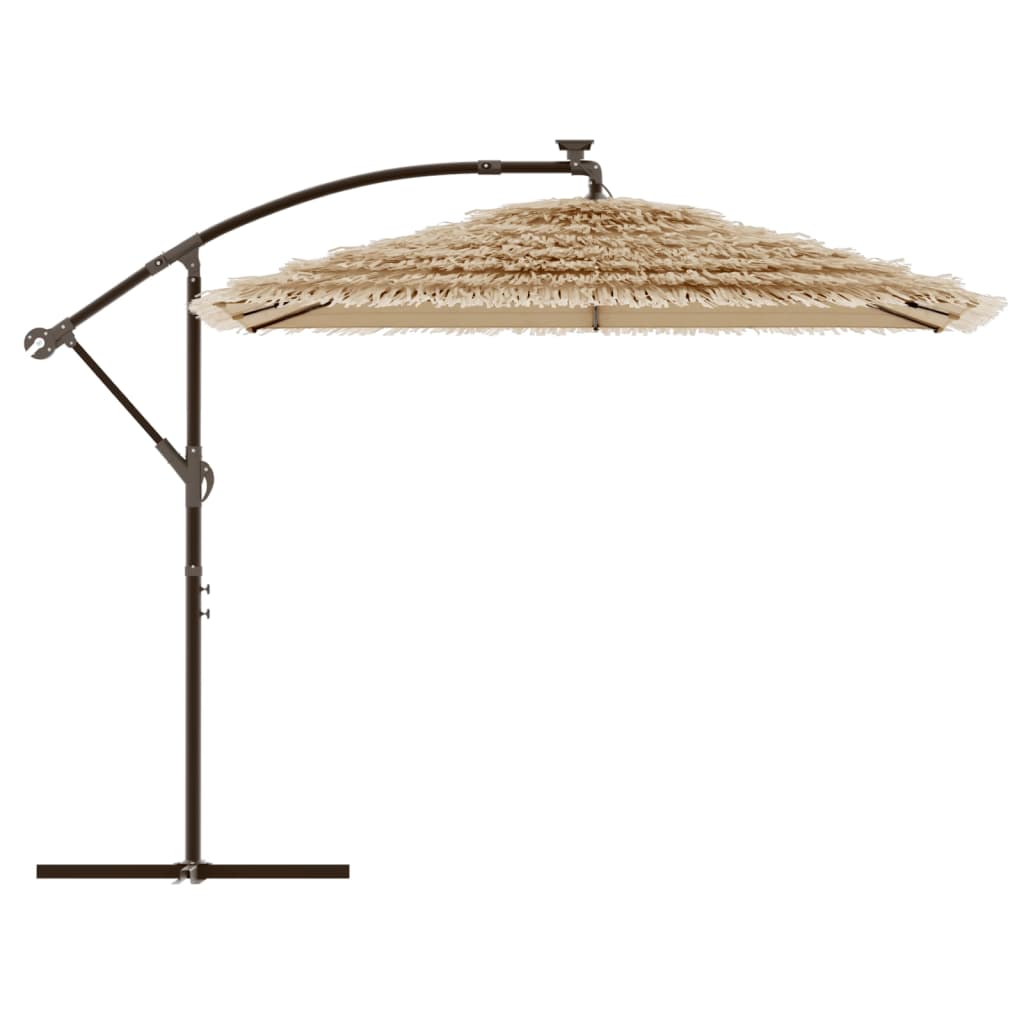 Garden Parasol with Steel Pole Brown 290x290x238 cm