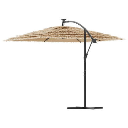 Garden Parasol with Steel Pole Brown 290x290x238 cm