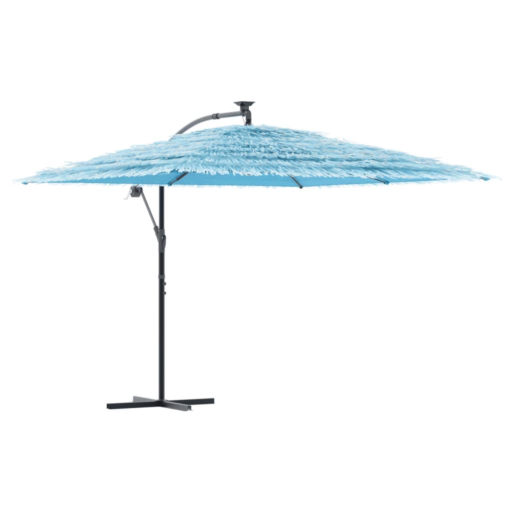 Garden Parasol with Steel Pole Blue 290x290x238 cm