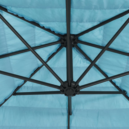 Garden Parasol with Steel Pole Blue 290x290x238 cm