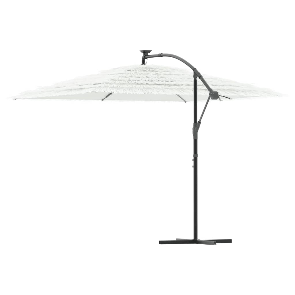 Garden Parasol with Steel Pole White 290x290x238 cm