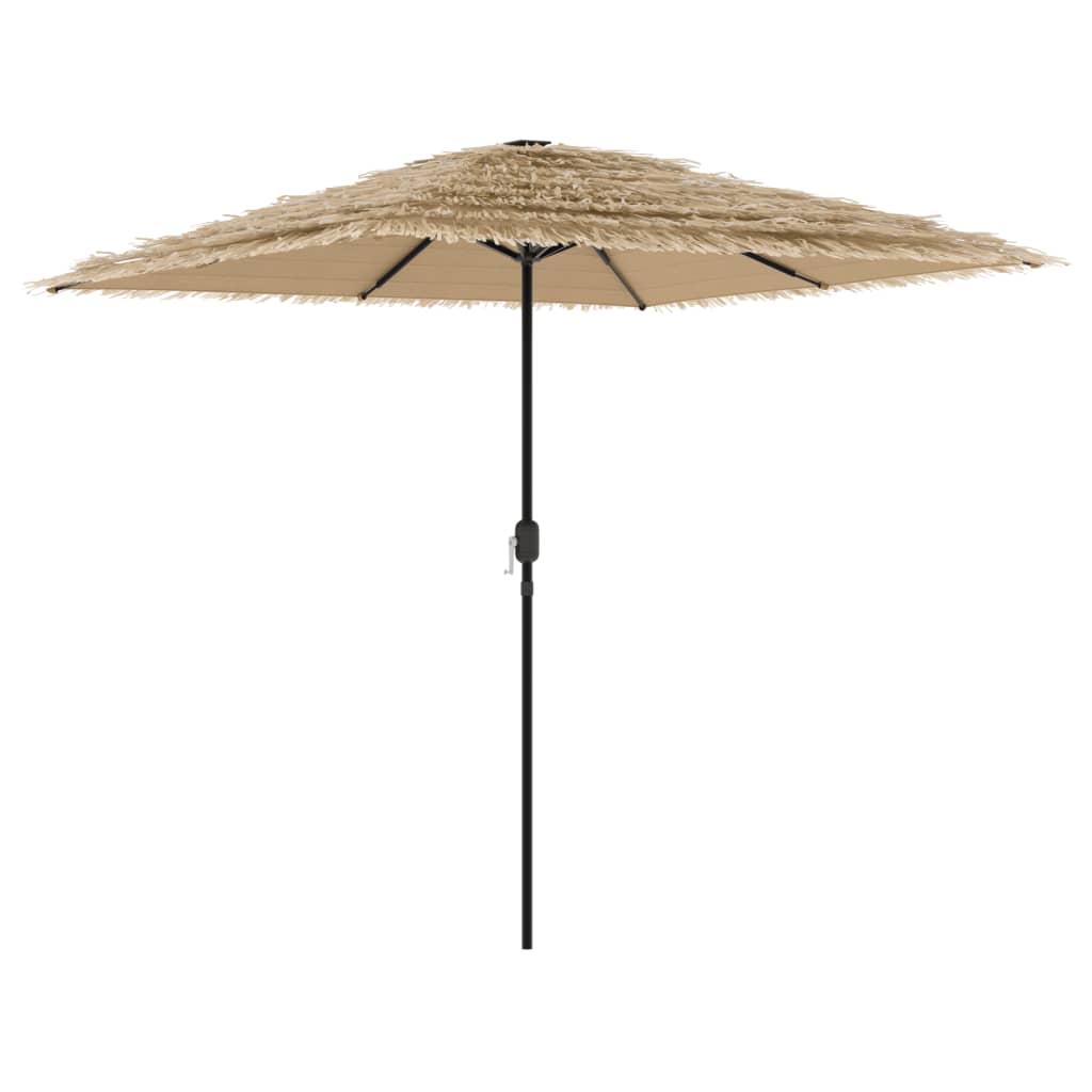 Garden Parasol with Steel Pole Brown 248x248x248 cm