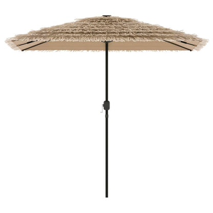 Garden Parasol with Steel Pole Brown 248x248x248 cm