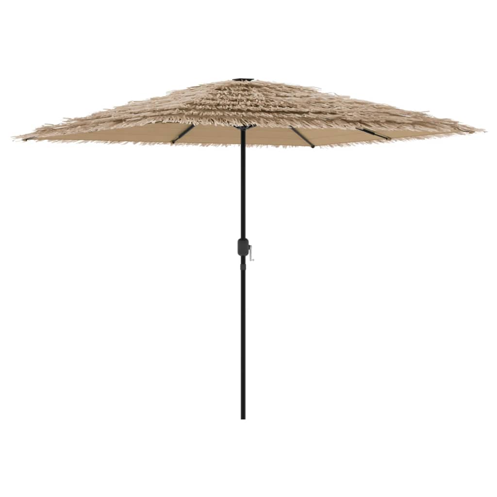 Garden Parasol with Steel Pole Brown 248x248x248 cm