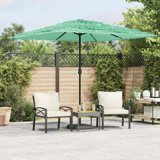 Garden Parasol with Steel Pole Green 248x248x248 cm