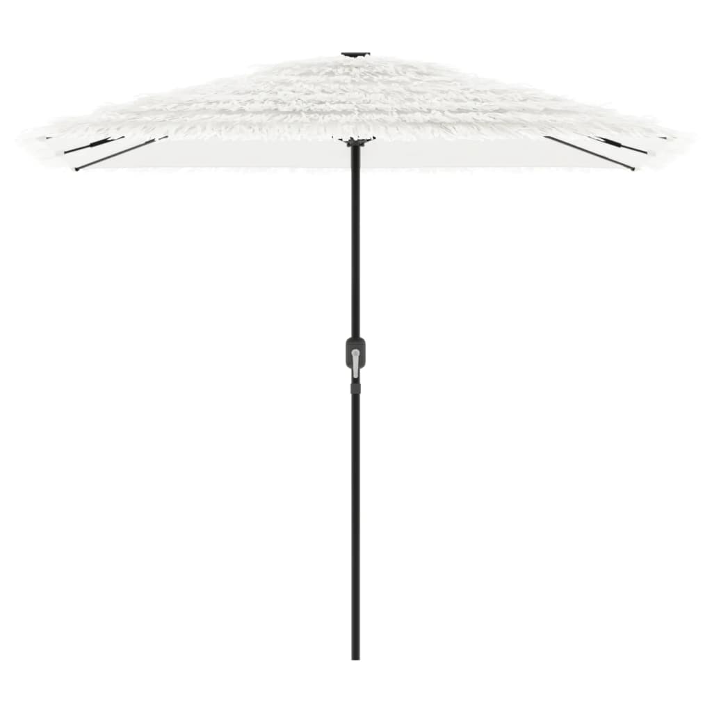 Garden Parasol with Steel Pole White 248x248x248 cm