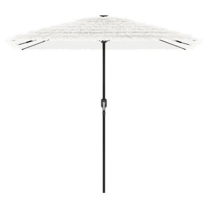 Garden Parasol with Steel Pole White 248x248x248 cm