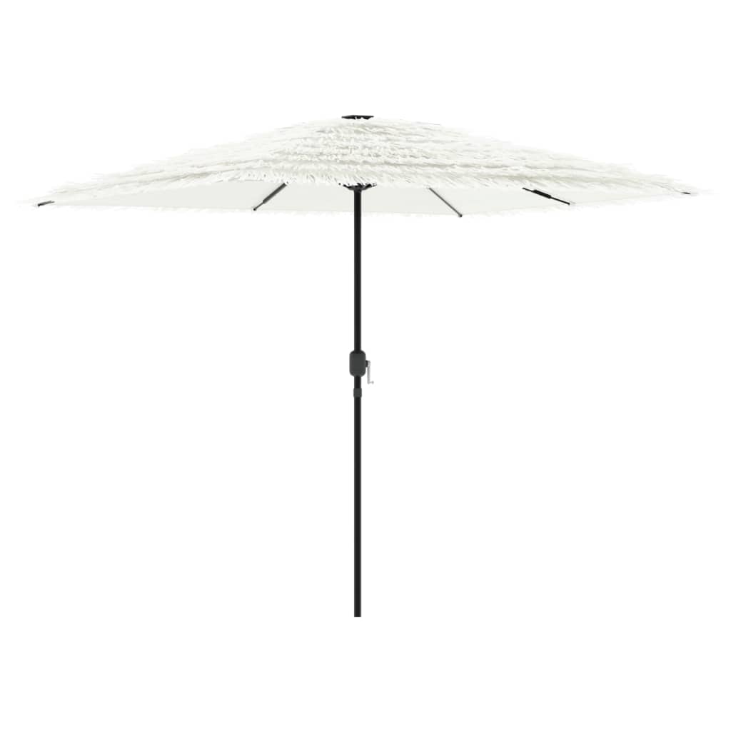 Garden Parasol with Steel Pole White 248x248x248 cm