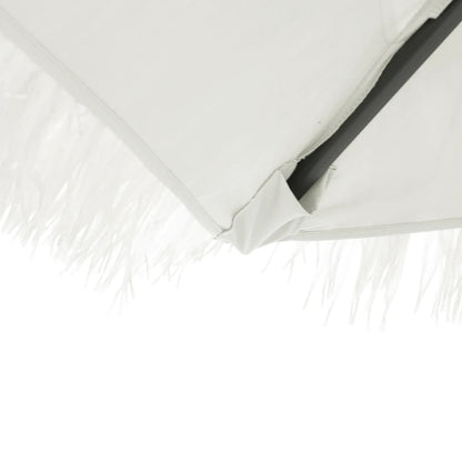 Garden Parasol with Steel Pole White 248x248x248 cm