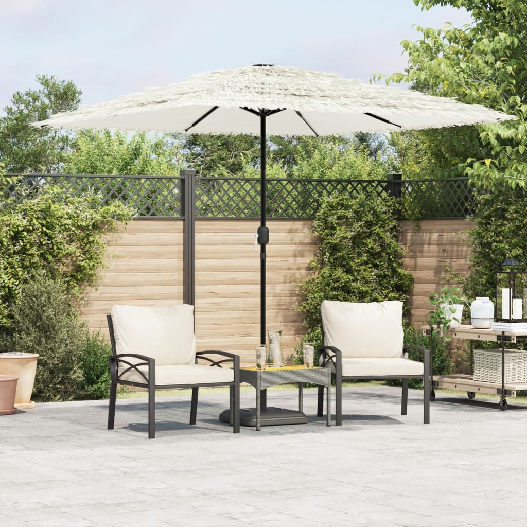 Garden Parasol with Steel Pole White 248x248x248 cm