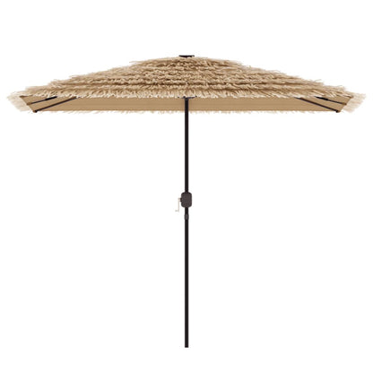 Garden Parasol with Steel Pole Brown 300x200x250 cm