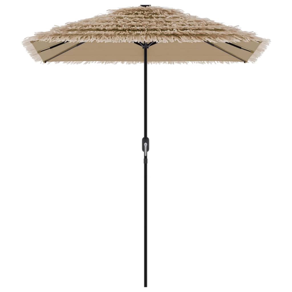 Garden Parasol with Steel Pole Brown 300x200x250 cm