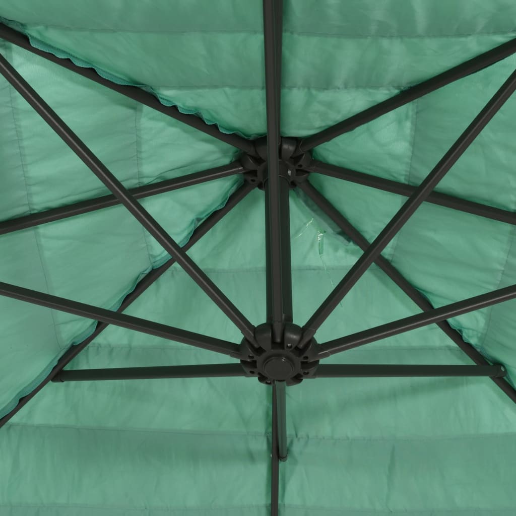 Garden Parasol with Steel Pole Green 300x200x250 cm