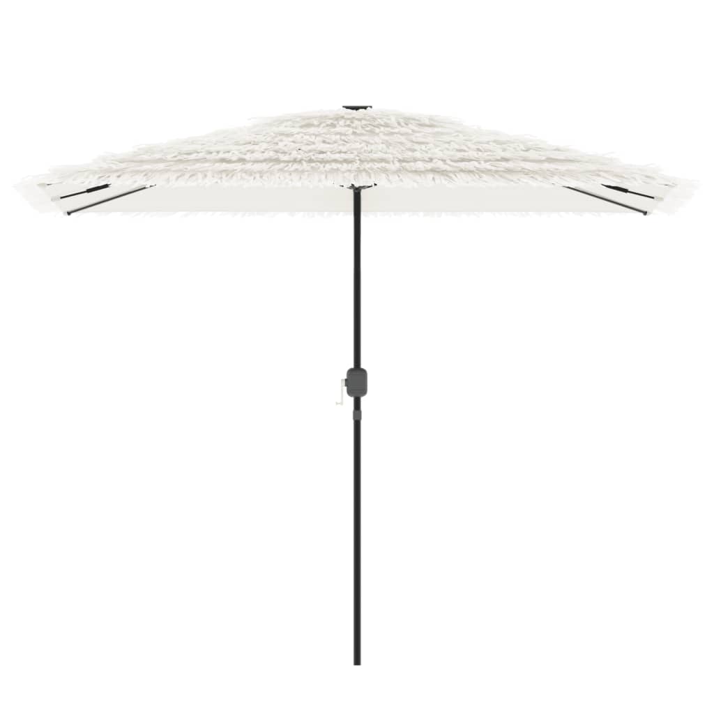 Garden Parasol with Steel Pole White 300x200x250 cm