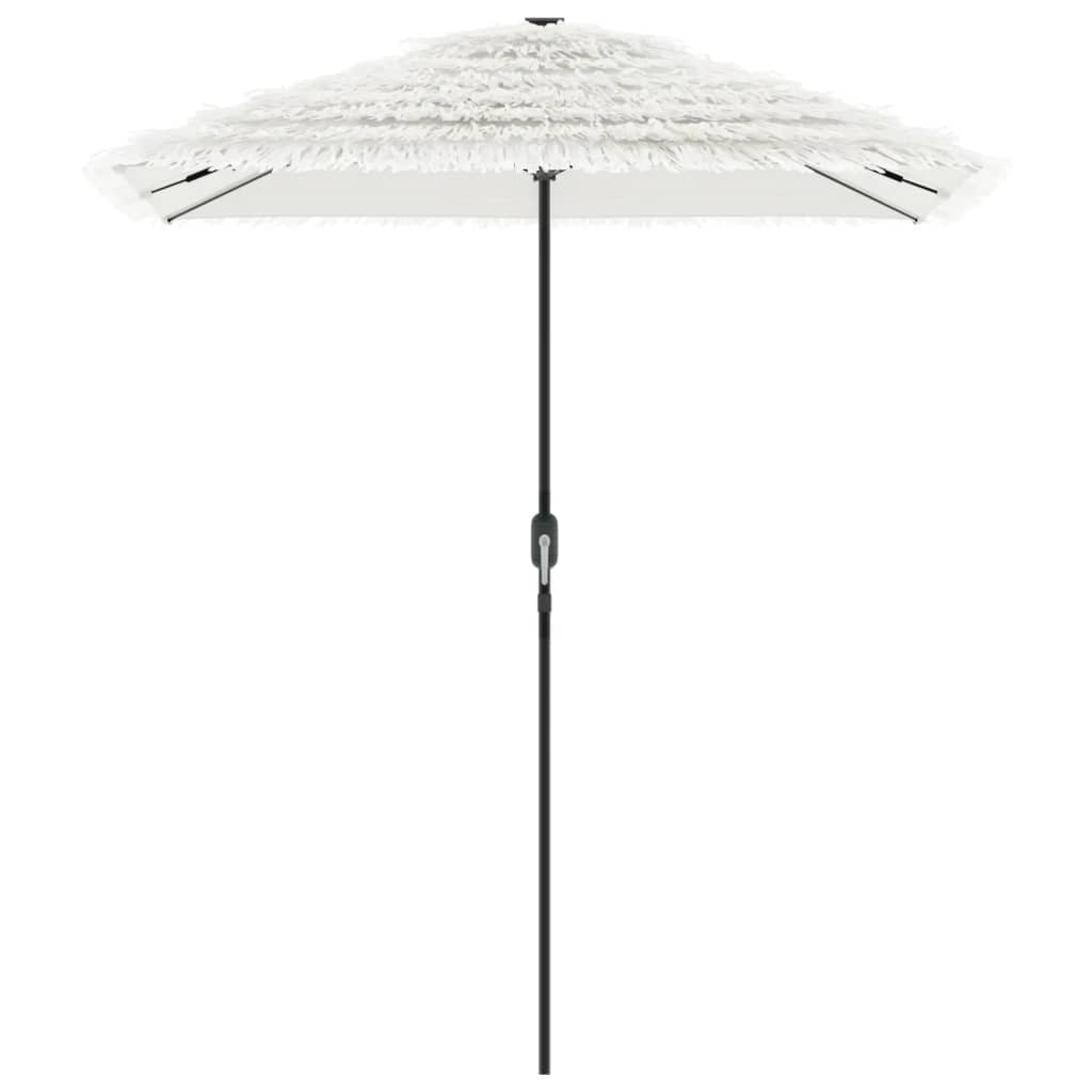 Garden Parasol with Steel Pole White 300x200x250 cm