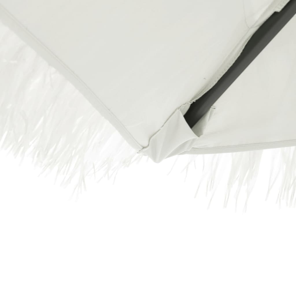 Garden Parasol with Steel Pole White 300x200x250 cm