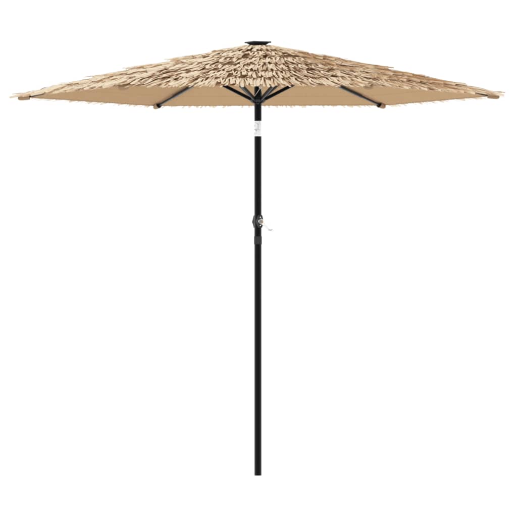 Garden Parasol with Steel Pole Brown 223x223x213 cm