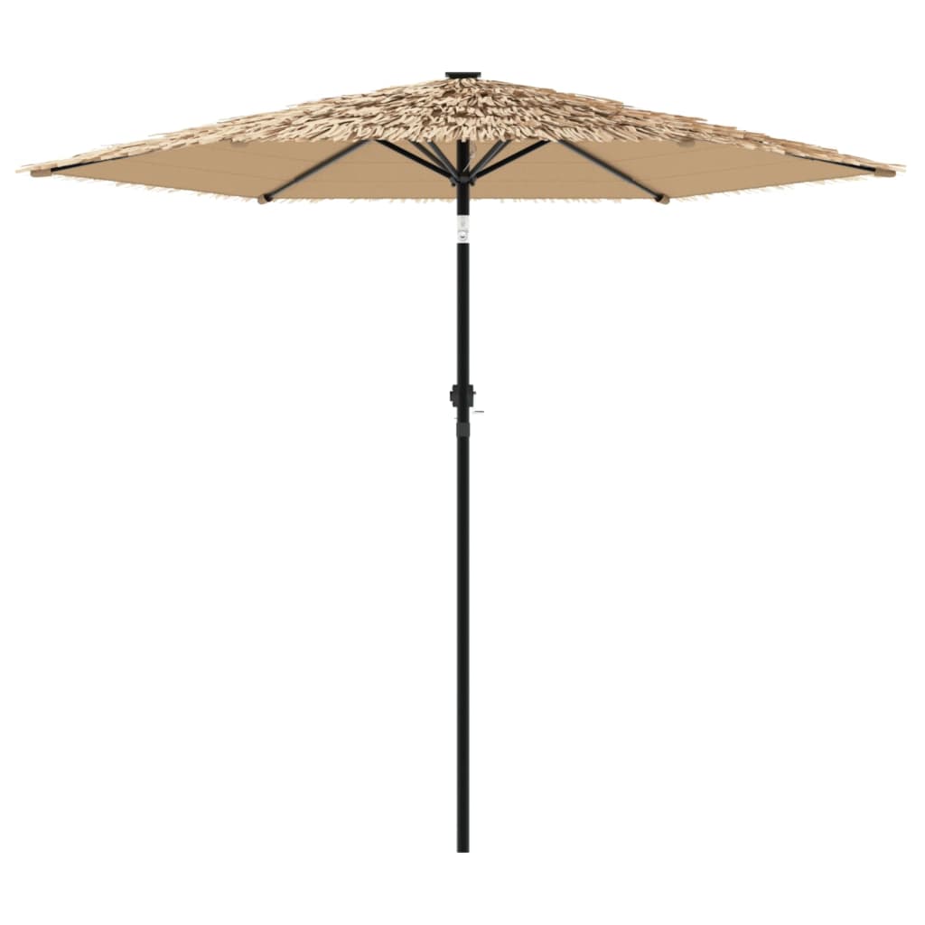 Garden Parasol with Steel Pole Brown 223x223x213 cm