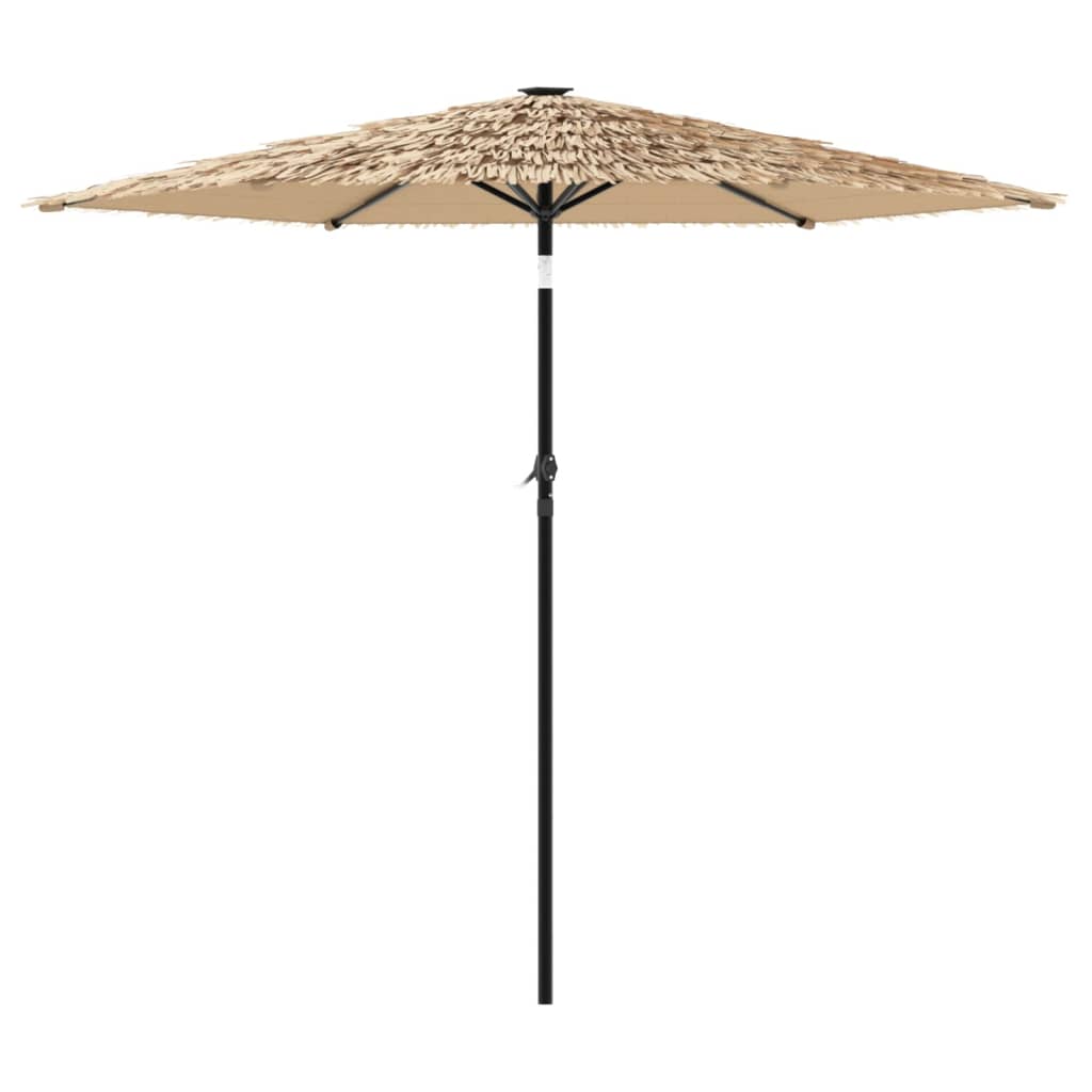 Garden Parasol with Steel Pole Brown 223x223x213 cm