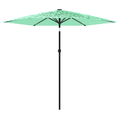 Garden Parasol with Steel Pole Green 223x223x213 cm