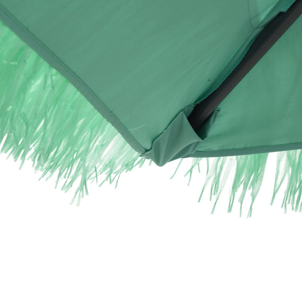 Garden Parasol with Steel Pole Green 223x223x213 cm