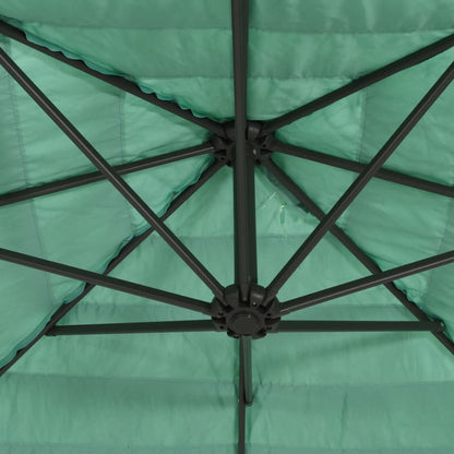 Garden Parasol with Steel Pole Green 223x223x213 cm