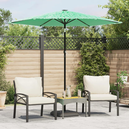 Garden Parasol with Steel Pole Green 223x223x213 cm