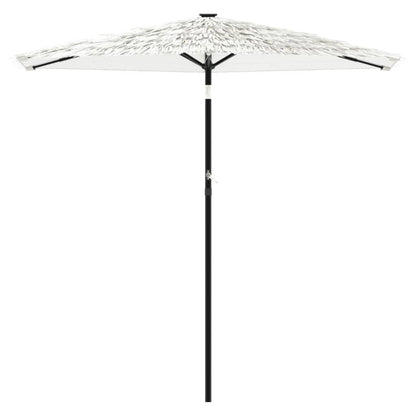 Garden Parasol with Steel Pole White 223x223x213 cm