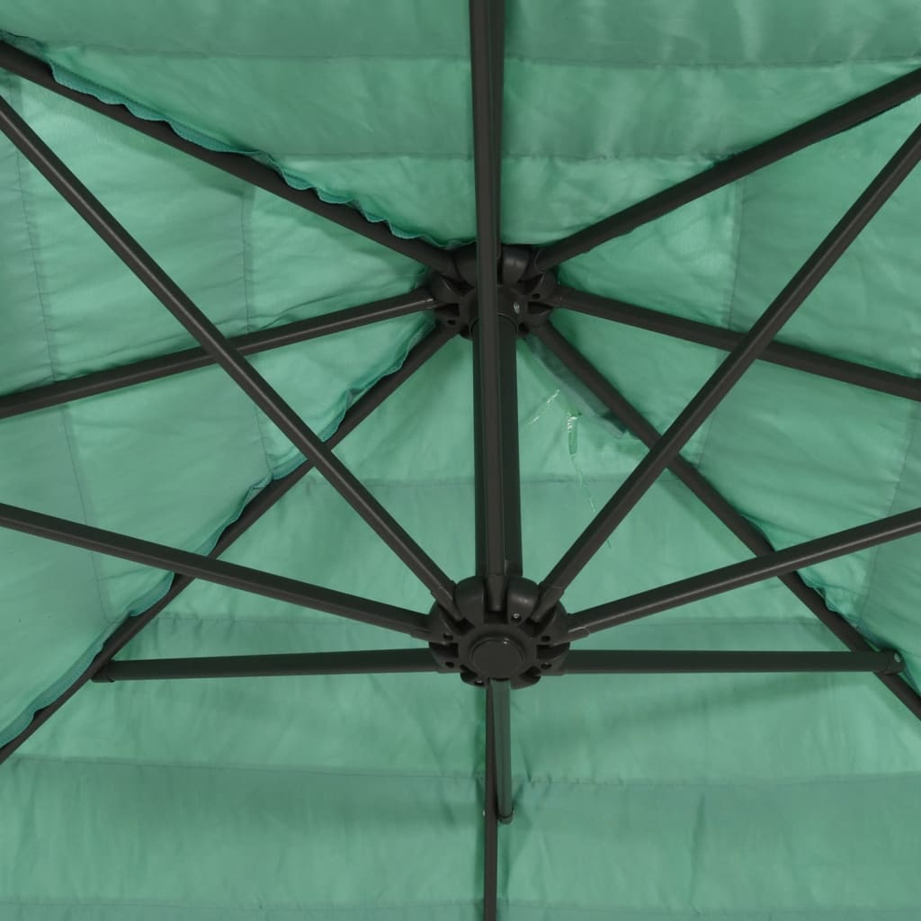 Garden Parasol with Steel Pole Green 268x268x226 cm