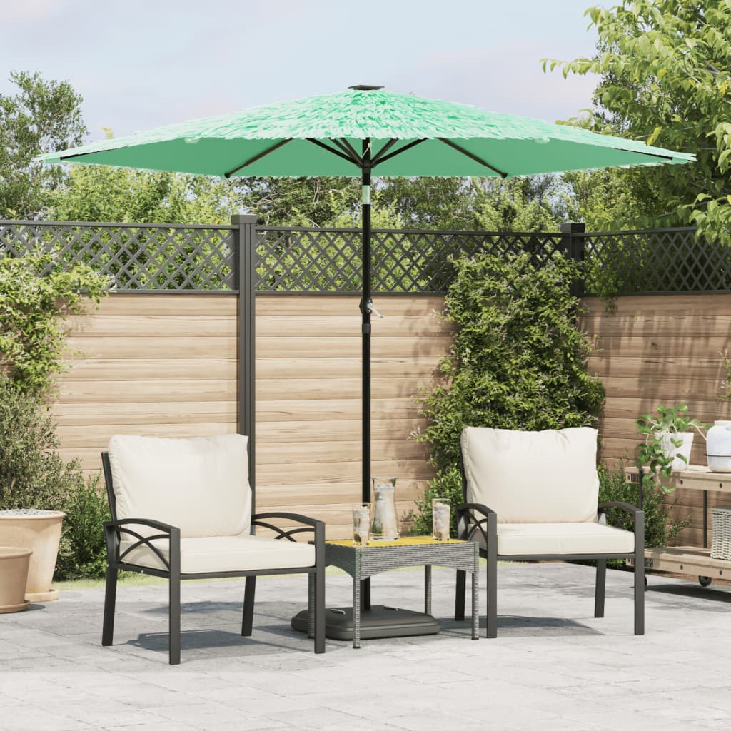 Garden Parasol with Steel Pole Green 268x268x226 cm