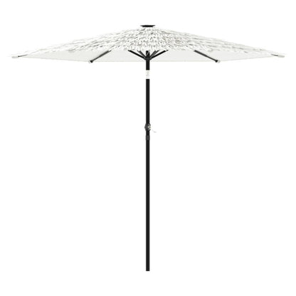 Garden Parasol with Steel Pole White 268x268x226 cm