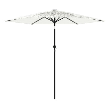 Garden Parasol with Steel Pole White 268x268x226 cm