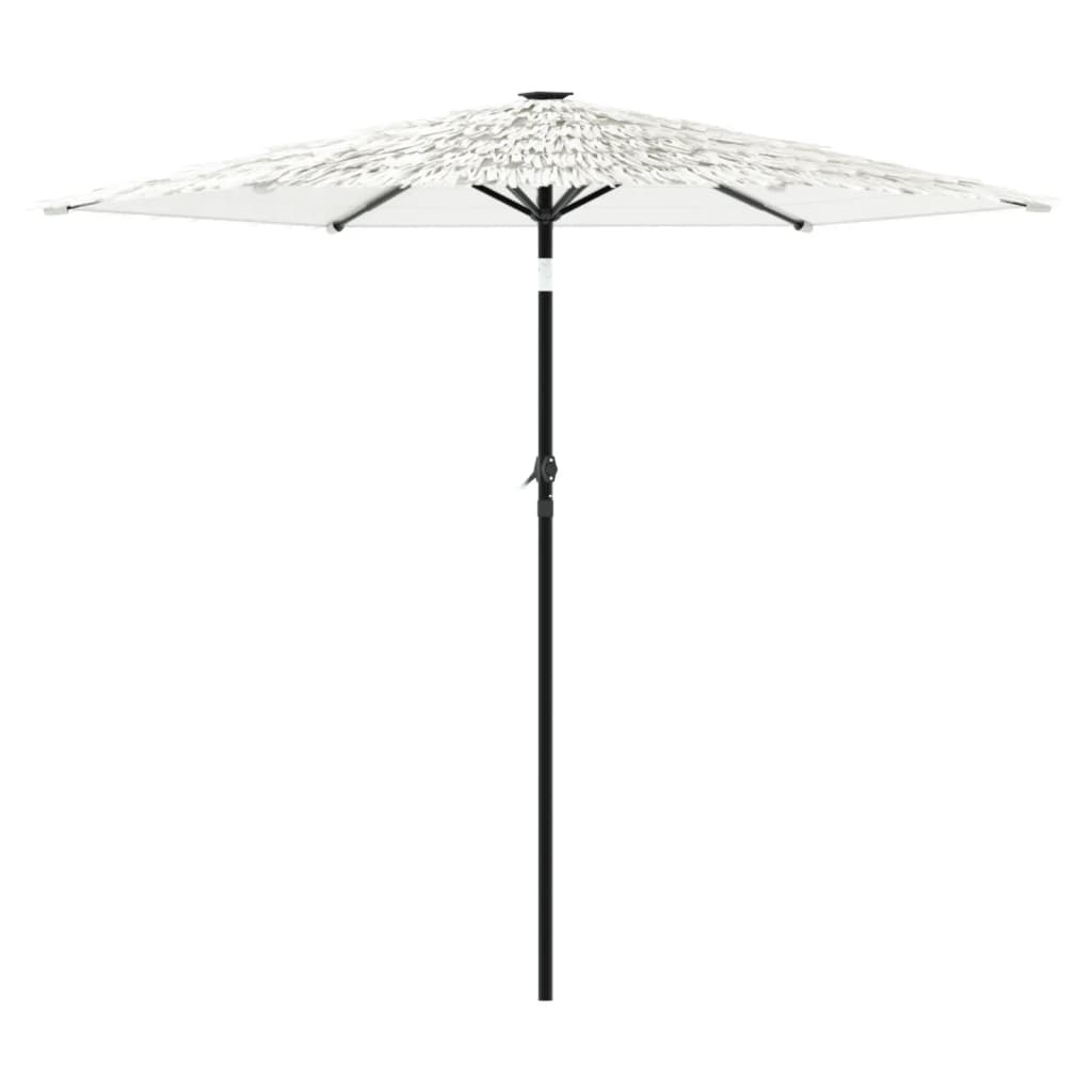 Garden Parasol with Steel Pole White 268x268x226 cm