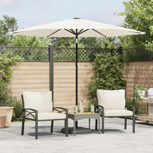 Garden Parasol with Steel Pole White 268x268x226 cm