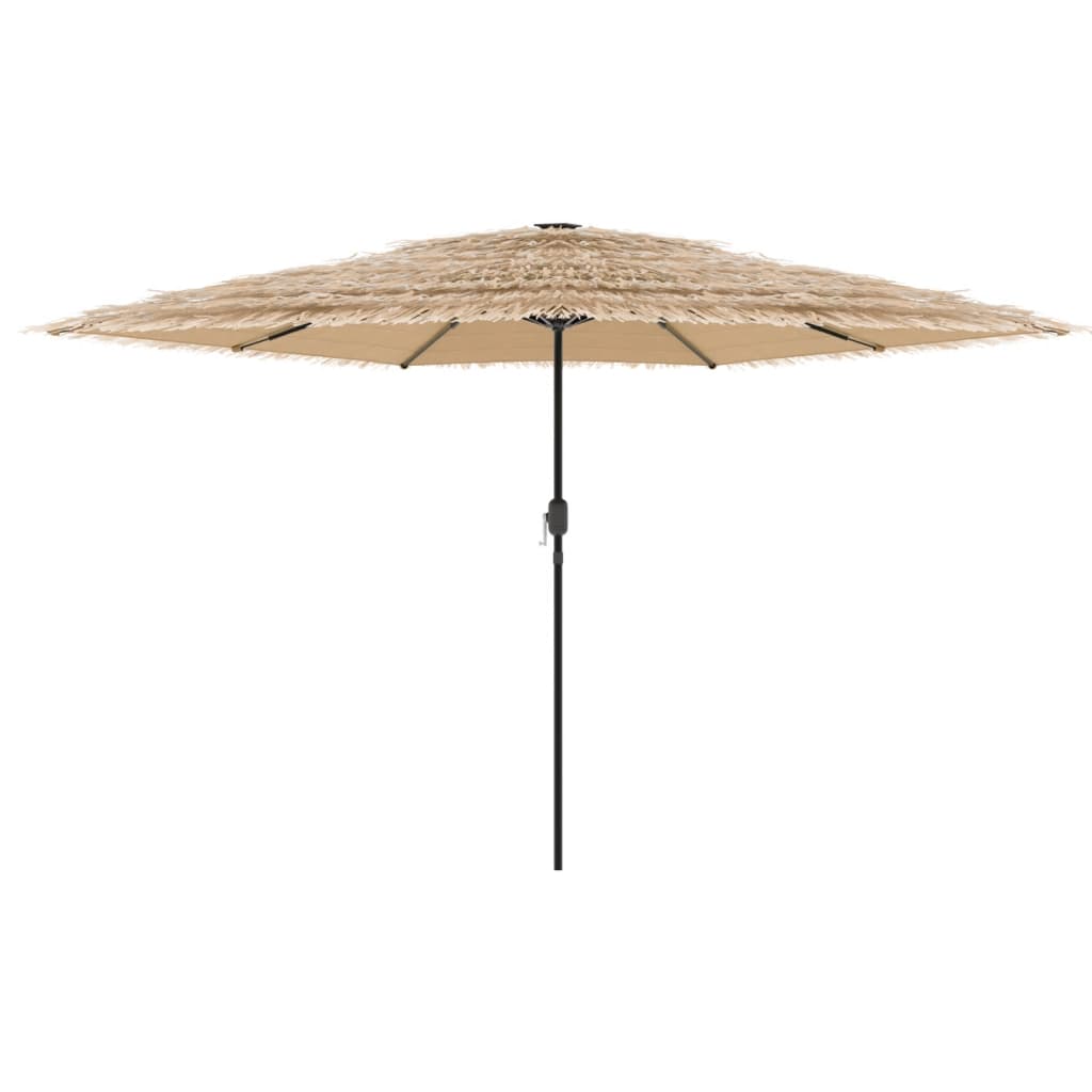 Garden Parasol with Steel Pole Brown 288x288x225 cm