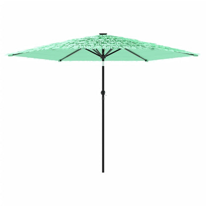 Garden Parasol with Steel Pole Green 288x288x225 cm