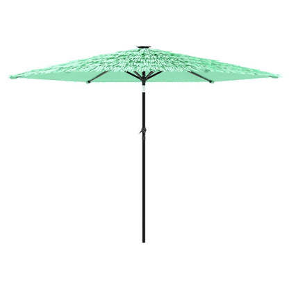 Garden Parasol with Steel Pole Green 288x288x225 cm