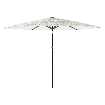 Garden Parasol with Steel Pole White 288x288x225 cm