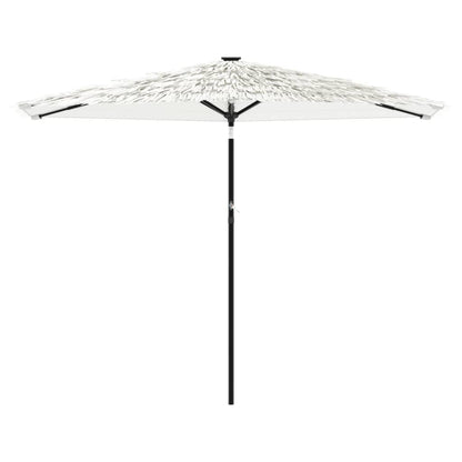 Garden Parasol with Steel Pole White 288x288x225 cm