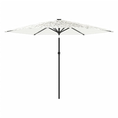 Garden Parasol with Steel Pole White 288x288x225 cm