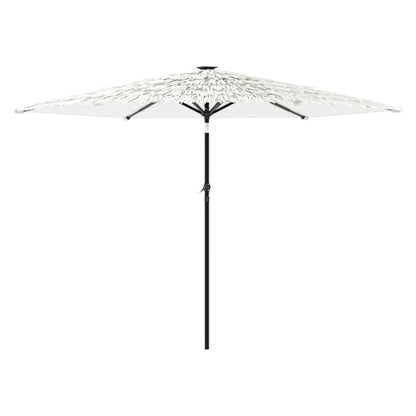 Garden Parasol with Steel Pole White 288x288x225 cm