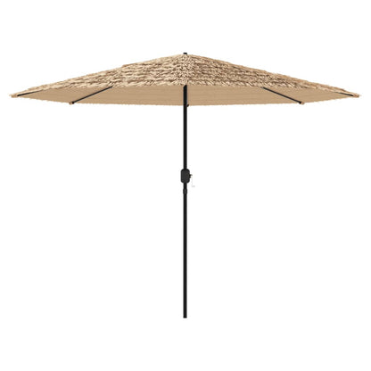 Garden Parasol with Steel Pole Brown 324x324x247 cm