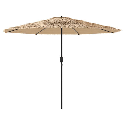 Garden Parasol with Steel Pole Brown 324x324x247 cm