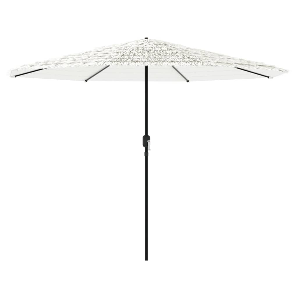 Garden Parasol with Steel Pole White 324x324x247 cm