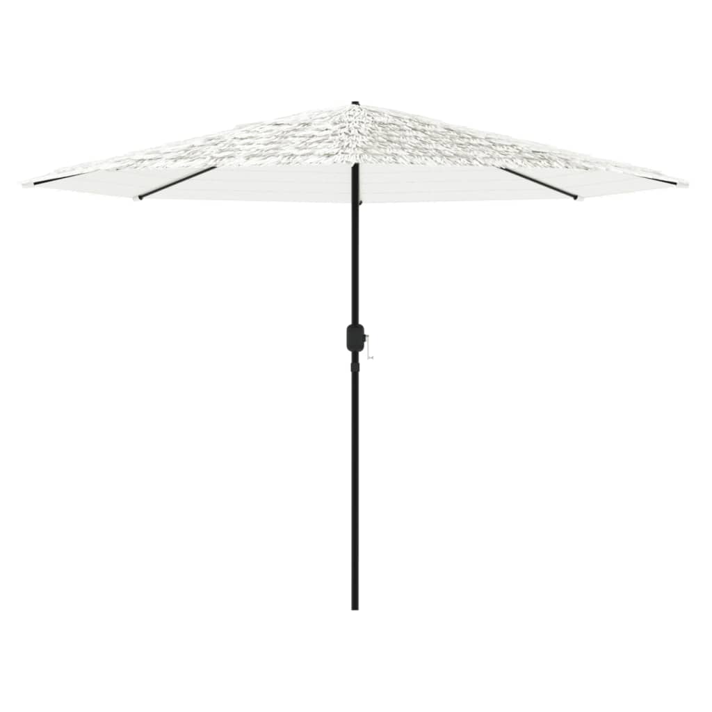 Garden Parasol with Steel Pole White 324x324x247 cm