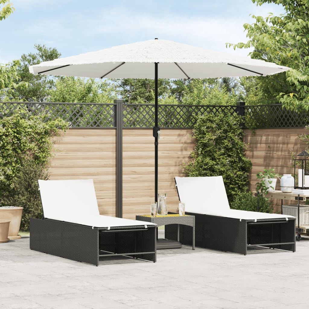 Garden Parasol with Steel Pole White 324x324x247 cm