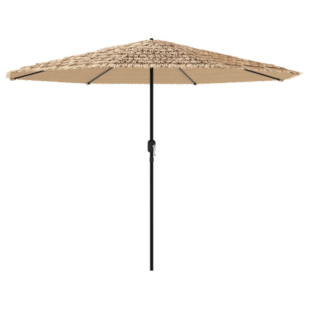 Garden Parasol with Steel Pole Brown 388x388x248 cm